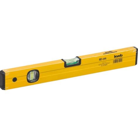 kwb 065044 Bilancia idrica Alluminio 40 cm, precisione da 0,5 mm / m, terreno altamente preciso, 1 vita orizzontale e verticale