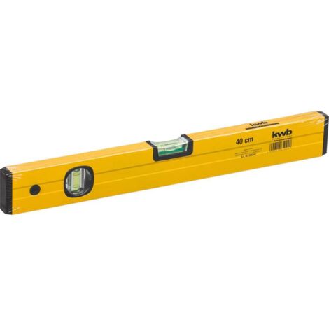 KWB 065044 NIVEAU À BULLE EN ALUMINIUM 40 CM, PRÉCISION 0,5 MM/M, MEULAGE DE HAUTE PRÉCISION, 1 NIVEAU HORIZONTAL ET VERTICAL