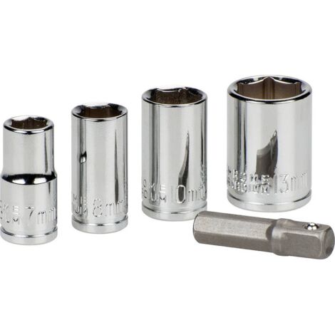 kwb 105000 Douille 7 mm, 8 mm, 10 mm, 13 mm Propulseur 1/4" (6.3 mm) 5 pc(s) D296442