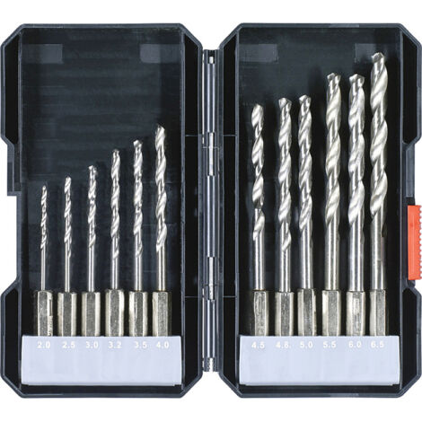kwb 108810 HSS Metall-Spiralbohrer-Set 12teilig DIN 338 1/4" (6.3 mm) 12 St.