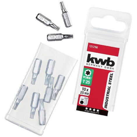 kwb 121296 Embout TX T 25 acier C 6.3 10 pc(s) X993722