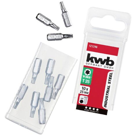 kwb 121296 Inserto TX T 25 Acciaio C 6.3 10 pz.