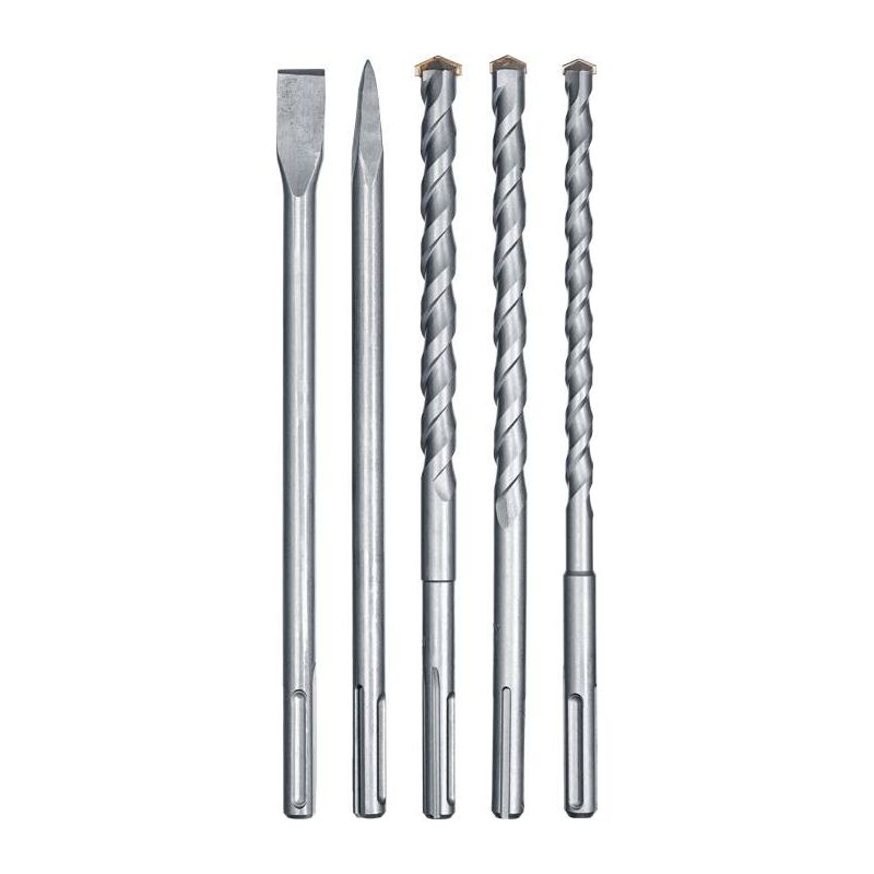 KWB - 194000 acier 40CR Jeu de burins 5 pièces 18 mm, 20 mm, 25 mm Longueur totale 400 mm SDS-Max 5 pc(s) D255292