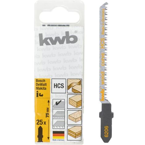 KWB 25x Stichsägeblatt T 101 AO für Weichholz, Sperrholz, Zubehör Stichsäge