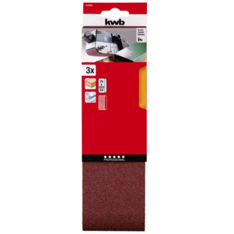 KWB 3 bandas abrasivas 60k 75x533 49912506 , 3 Bandas Abrasivas Gr 60 75X533 Mm de la marca Einhell.