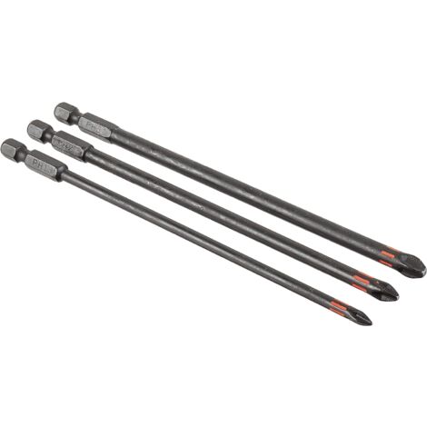 kwb 3 Bits 150 mm PH Set Torsion 123041 (TQ 60 Stahl, Torsionszone, ISO 1173, Antrieb C6.3), L