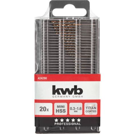 KWB 424290 TITANE HSS JEU DE FORETS POUR LE MÉTAL 20 PIÈCES M2 DIN 338 TIGE CYLINDRIQUE 1 PC(S)