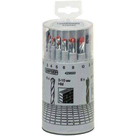 kwb 429690 HSS Kit punte a spirale da metallo 18 parti 3 mm, 4 mm, 5 mm, 6 mm, 8 mm, 10 mm DIN 338 Alberino cilindrico