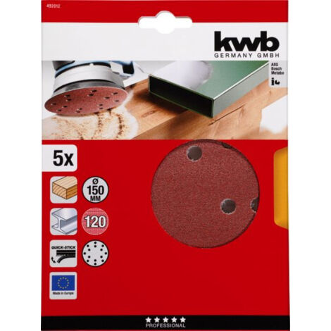 kwb 492012 Disque abrasif Diamètre 150 mm 5 pc(s) D229572