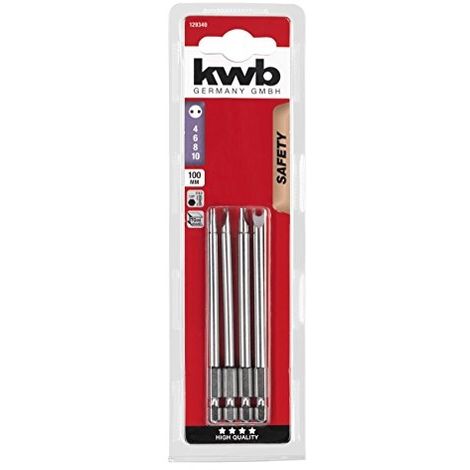 KWB 4 EMBOUTS 100 MM SPANNER 129340 (TQ 60 ACIER, ENTRAÎNEMENT ISO 1173, E 6.3), 0 W 0 V