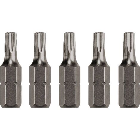 KWB 5 X BITS STANDARDS 25 MM TORX T15 UTILISATION DE BASE 120215 (1/4 '', ISO 1173, C 6.3)