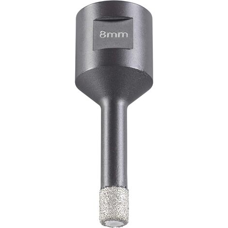 kwb 500208 Diamant Fliesen-Loch-Bohrer für Winkelschleifer, Lochsäge mit M14-Aufnahme, Diamont-Bohrkrone Durchmesser 8 mm