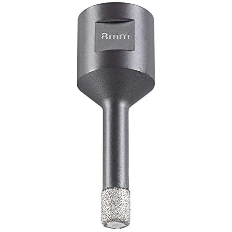 kwb 500208 Punta per piastrelle diamantata per smerigliatrici angolari, sega a tazza con attacco M14, punta diamantata diametro 8 mm, filettatura M14