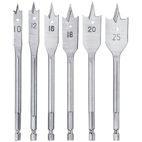 KWB 512490 JEU DE 6 FRAISES PLATES POUR BOIS 10, 12, 16, 18, 20 ET 25 MM