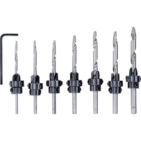 kwb 513190 Kit mecchie da legno 8 parti 3 mm, 3.5 mm, 4 mm, 4.5 mm, 5 mm, 5.5 mm, 6 mm 8 pz.
