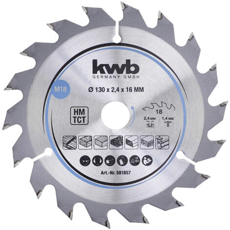 kwb  581857 Hartmetall Kreissägeblatt 130 x 16 mm  1 St.