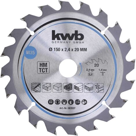 kwb 583557 Lame de scie circulaire au carbure 150 x 20 mm 1 pc(s)