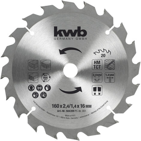 kwb  584359 Kreissägeblatt 160 x 16 mm  1 St.