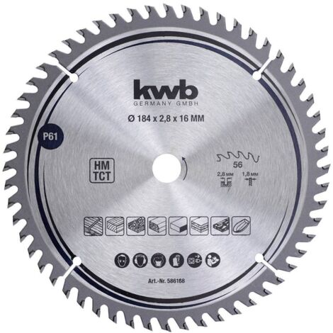 kwb 586168 Lame de scie circulaire au carbure 184 x 16 mm 1 pc(s)
