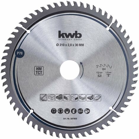 kwb 587868 Lama circolare in metallo duro 210 x 30 mm 1 pz.