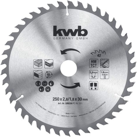kwb 589359 Lama circolare 250 x 30 mm 1 pz.