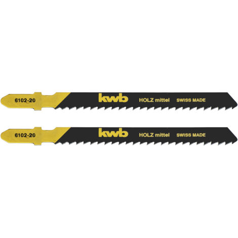 kwb 610220 Stichsägeblätter, Holzbearbeitung, spezieller Einstichzahn, HCS, 2 x mittel 2 St.