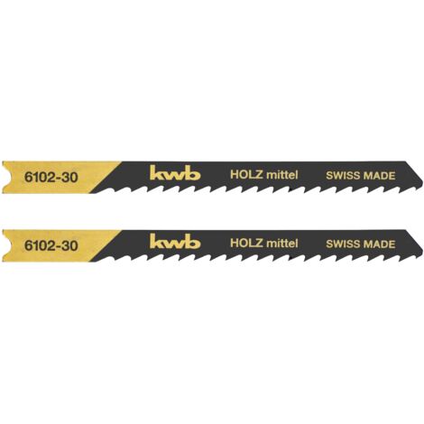 kwb 610230 Lames de scie sauteuse, travail du bois, dent spéciale, HCS, 2 x moyens 2 pc(s) D228952