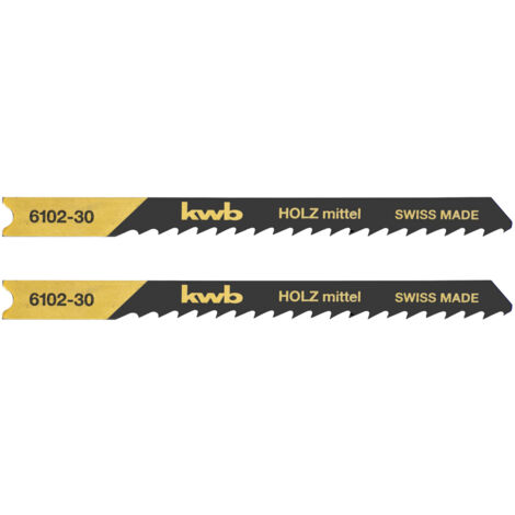 kwb 610230 Stichsägeblätter, Holzbearbeitung, spezieller Einstichzahn, HCS, 2 x mittel 2 St.
