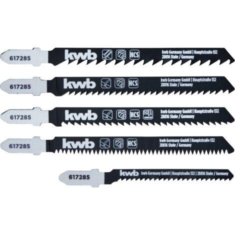 kwb 617285 SET de lames de scie sauteuse pour bois 5 pc(s)