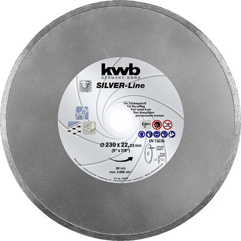 kwb 725870  Diamanttrennscheibe Durchmesser 230 mm Bohrungs-Ø 22.23 mm Fliesen, Keramik 1 St.
