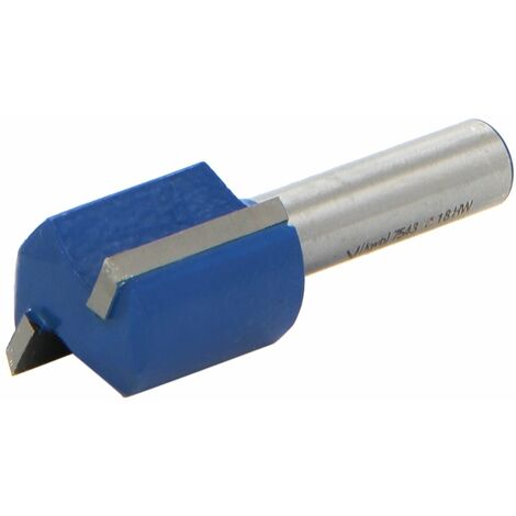 kwb 7543-20 HM Groove Cutter Professional (per legno, Ø 18mm, lunghezza di lavoro 20mm, albero 8mm, abbinando tutto comune fresatura a mano), blu / grigio