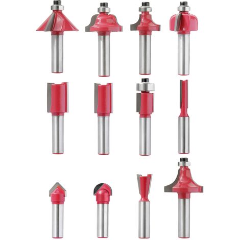 kwb 757295 Oberfräsersatz Hartmetall      Schaftdurchmesser 8 mm 12teilig