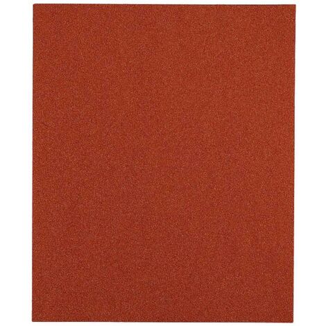 KWB 800412 LOT DE 5 FEUILLES DE PAPIER ABRASIF POUR BOIS, COULEUR ET SPATULE 230 X 280 MM SOUDÉES KORN K-120