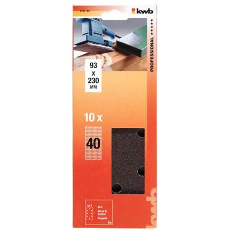 kwb 818104 accessorio per levigatrici 10 pz Carta abrasiva