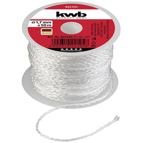 kwb 922105 Maurerschnur 1,7 mm Weiß 50 m