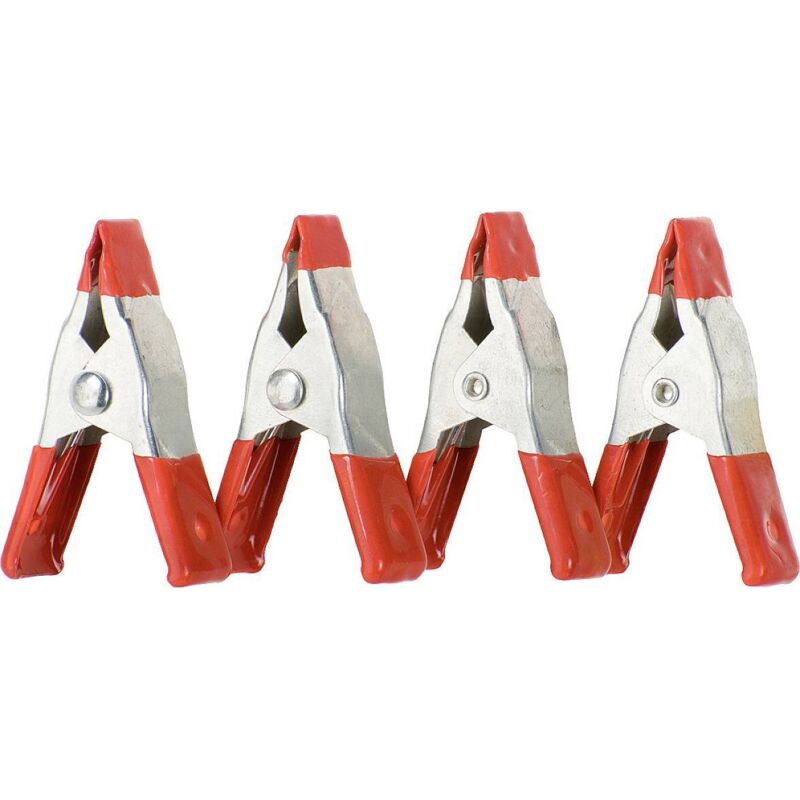 Kwb 927590 Lot De 4 Viroles En Acier 50 Mm Largeur De Serrage 20 Mm Haute Force Pour Travaux De Colle Et De Collage, Pince À Res