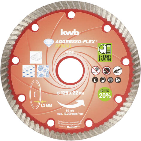 KWB AGGRESSO-FLEX® DIAMANT Dünntrennscheibe, ø 125 mm -  724540