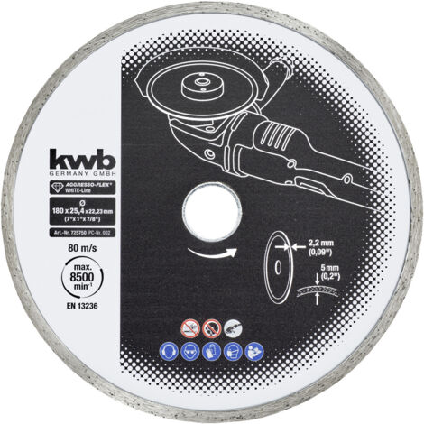 KWB AGGRESSO-FLEX® White-Line DIAMANT Trennscheiben, ø 180 mm -  725750