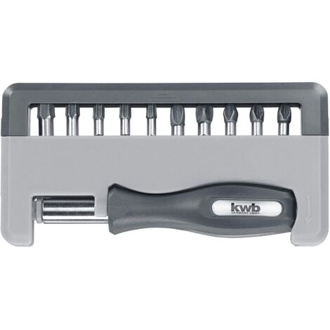 KWB Boîte de 12 embouts pratique en acier TQ60 pour perceuse visseuse sans fil
