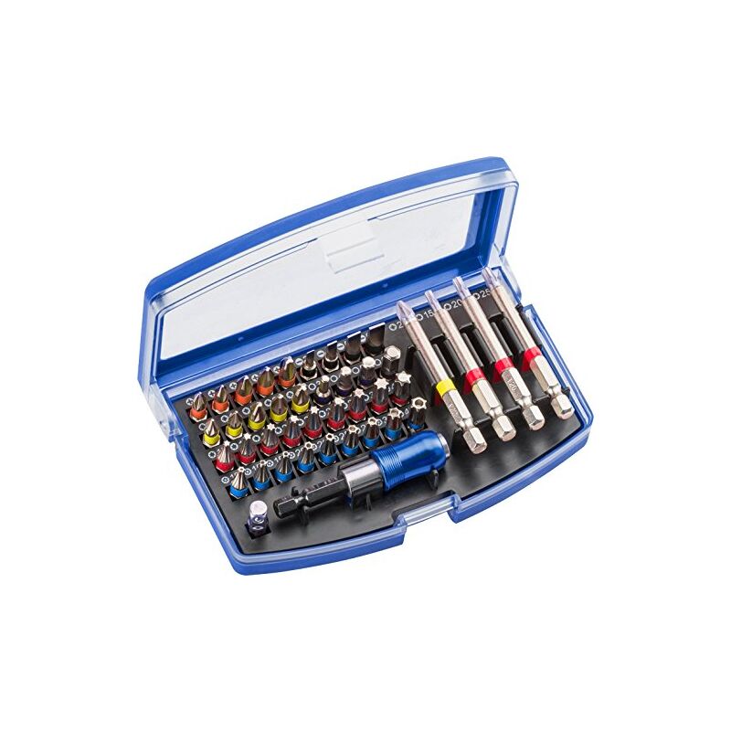 KWB - Einhell 49118695 Set porte-embouts en acier 42 embouts S2 boîte en plastique