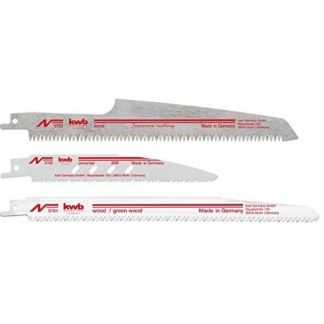KWB BY EINHELL 49576105 JUEGO DE 3 HOJAS DE SIERRA ACCESORIOS SIERRA UNIVERSALES EN MADERA/METAL
