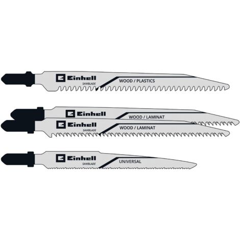kwb by Einhell 49625427 Lot de 4 lames de scie Holz/Metall accessoire de scie sauteuse