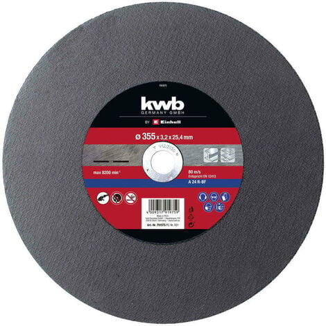 KWB by Einhell Disque à tronçonner 355x25,4x3,2 mm