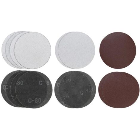 kwb by Einhell Set di 15 dischi di carta abrasiva (Ø 180 mm, con microvelcro, diverse grane e possibilità di impiego, adatto per sistema di lavorazione a parete TE-DW 180)