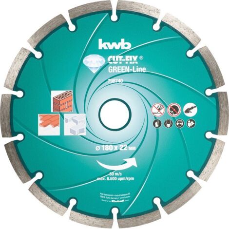 KWB CUT-FIX® Green-Line DIAMANT Trennscheiben, ø 180 mm -  798740