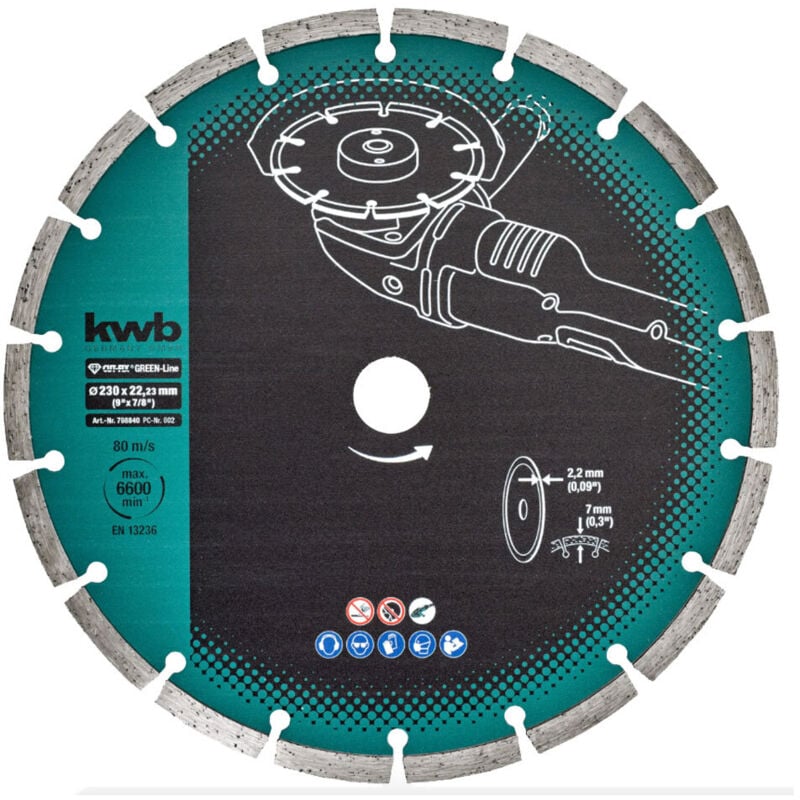 Image of Einhell KWB 49798840 D. 230 mm Green Line segmentierte Diamanttrennscheibe