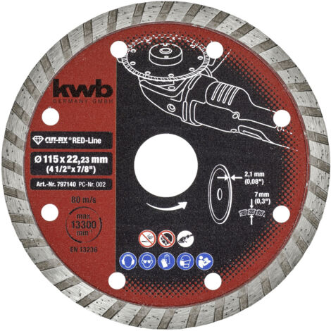 KWB CUT-FIX® Red-Line DIAMANT Trennscheiben, ø 115 mm -  797140