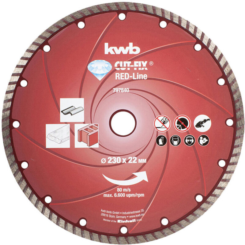 Image of KWB CUT-FIX® Red-Line DIAMANT Trennscheiben, ø 230 mm - 797840