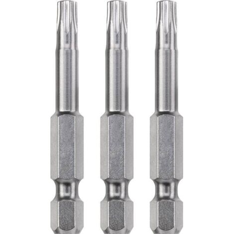 KWB DE 3 EMBOUTS 50 MM TORX 15 INDUSTRIAL STEEL 121315 (TQ 60 ACIER, ENTRAÎNEMENT ISO 1173, C 6.3), 0 W 0 V
