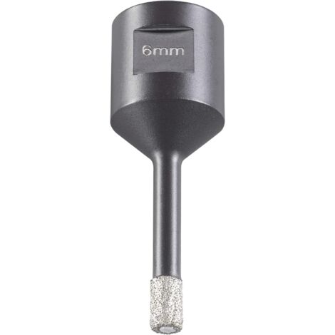 kwb Diamant Fliesen-Loch-Bohrer für Winkelschleifer, Lochsäge mit M14-Aufnahme, Diamont-Bohrkrone Durchmesser 6 mm